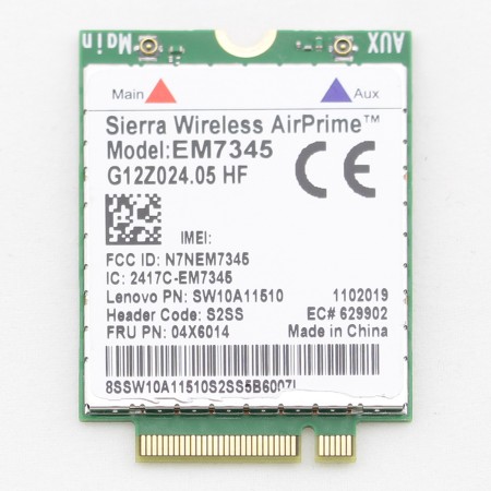 Lenovo ThinkPad EM7345 UMTS 4G LTE WWAN HSPA Sierra AirPrime 04X6014